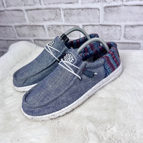 •|•HEY DUDE•| Comfort Cool Slip On Shoes Ladies Size 10 Men's Size 8 - Picture 3 of 12